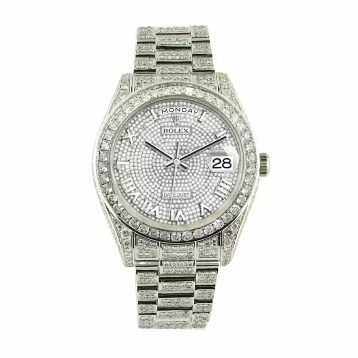 Baguette Rolex Replica Watch – Fully Iced Automatic Men’s Timepiece