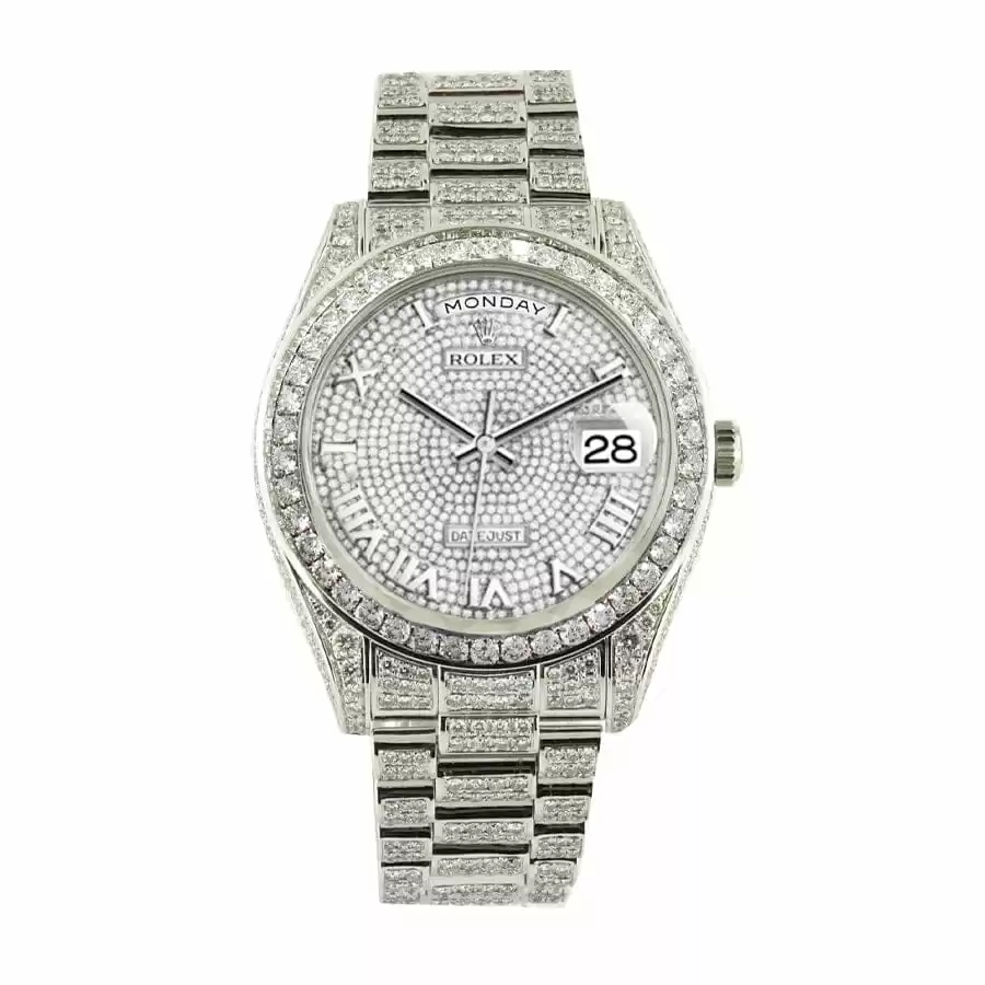 Baguette Rolex Replica Watch – Fully Iced Automatic Men’s Timepiece