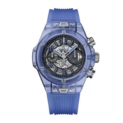 Hublot Blue Sapphire Replica Watch Dubai | Transparent Case